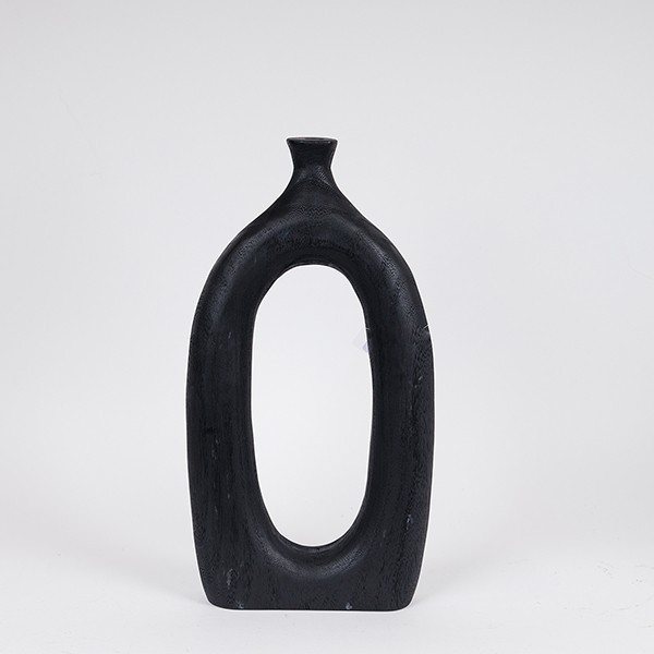ΒΑΖΟ ΞΥΛΟ ΜΑΥΡΟ 25x7x48cm