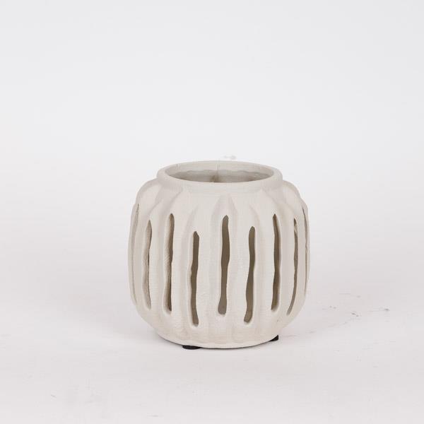 ΦΑΝΑΡΙ ΚΕΡΑΜΙΚΟ ΓΚΡΙ 15.5x15.5x14cm