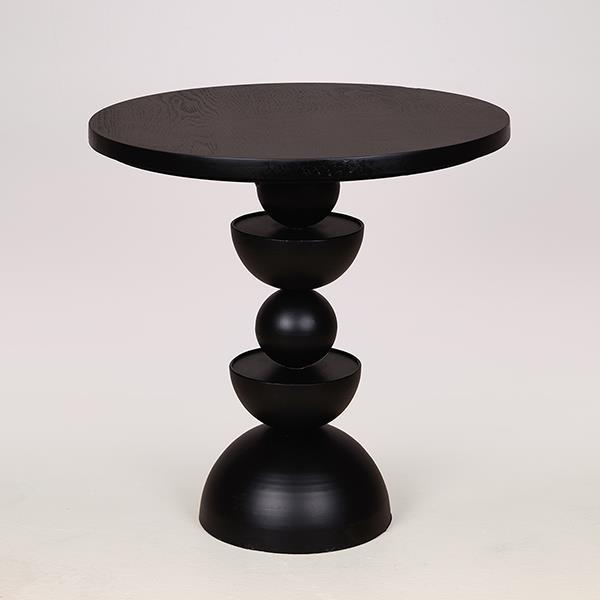 ΤΡΑΠΕΖΑΚΙ ΒΟΗΘΗΤΙΚΟ ΜΕΤΑΛΛΙΚΟ ΜΑΥΡΟ 50X50X50.5cm
