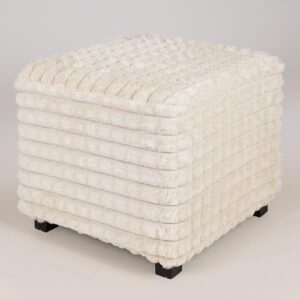 ΣΚΑΜΠΟ ΒΕΛΟΥΔΟ ΛΕΥΚΟ ΞΥΛΙΝΑ ΠΟΔΙΑ 42x42x40cm