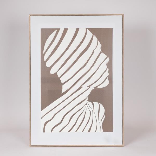 ΠΙΝΑΚΑΣ ΚΑΜΒΑΣ ΠΡΟΣΩΠΟ ΚΑΦΕ - ΜΠΕΖ 50x3x70cm