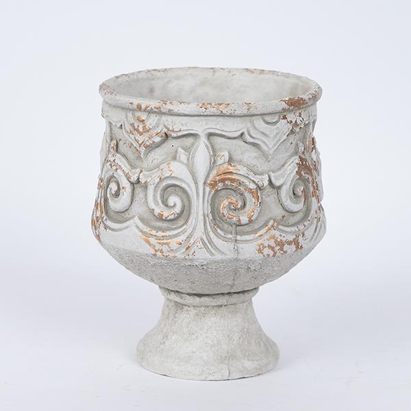 ΒΑΖΟ ΤΣΙΜΕΝΤΕΝΙΟ ΛΕΥΚΟ 17.5x17.5x21cm