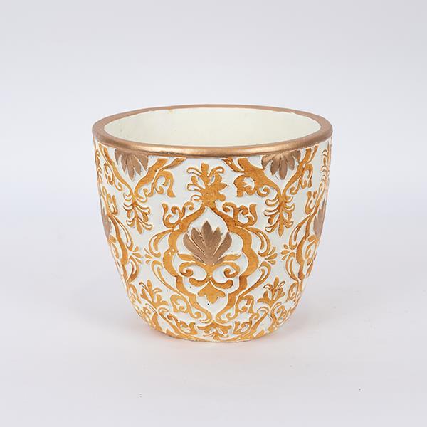 ΚΑΣΠΩ ΤΣΙΜΕΝΤΕΝΙΟ ΚΡΕΜ - ΧΡΥΣΟ 20.5x20.5x18cm