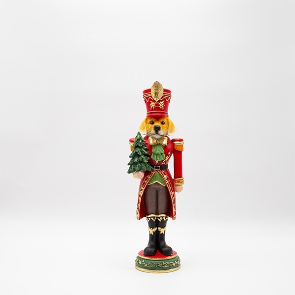 ΣΚΥΛΑΚΙ ΣΤΡΑΤΙΩΤΗΣ ΜΕ ΔΕΝΤΡΑΚΙ, ΚΟΚΚΙΝΟ, ΠΟΛΥΡΕΖΙΝ, 11.5x36.5cm