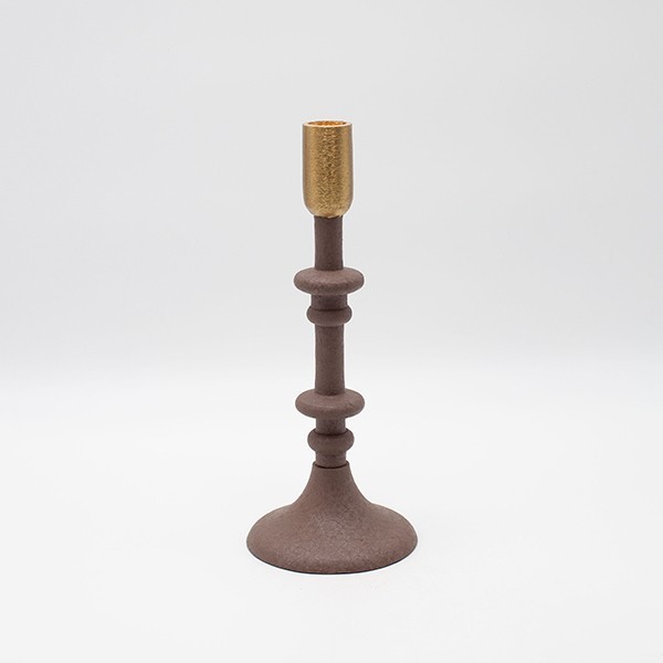 ΚΗΡΟΠΗΓΙΟ ΜΕΤΑΛΛΟ ΚΑΦΕ-ΧΡΥΣΟ 10.5x10.5x26cm