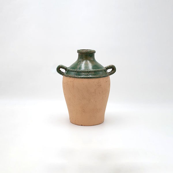 ΒΑΖΟ ΚΕΡΑΜΙΚΟ ΠΡΑΣΙΝΟ-ΜΠΕΖ 21.5x17.5x26.5cm