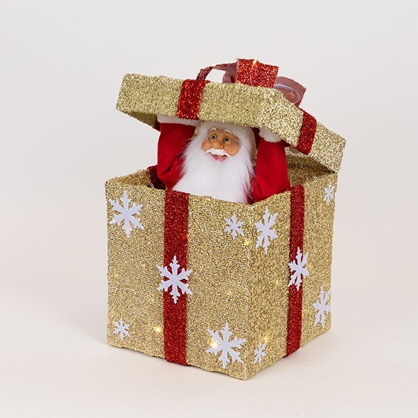 ΔΩΡΑΚΙ ΜΗΧΑΝΙΚΟ ΜΕ ΑΝΟΙΓΟΜΕΝΟ ΚΑΠΑΚΙ ΑΦΗΣ, ΜΟΥΣΙΚΗ, ΚΙΝΗΣΗ ΚΑΙ ΦΩΣ, ΧΡΥΣΟ, ΜΠΑΤΑΡΙΑΣ, 25x25cm