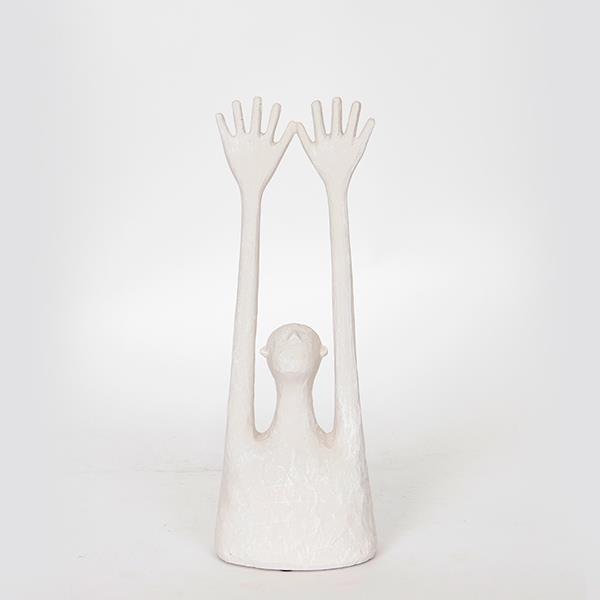 ΔΙΑΚΟΣΜΗΤΙΚΟ ΓΛΥΠΤΟ ΡΕΖΙΝ ΓΚΡΙ 11x7.5x31.5cm