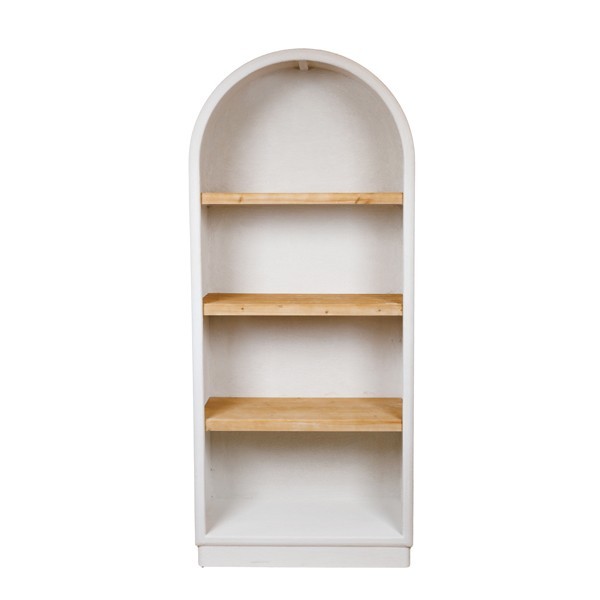 ΒΙΒΛΙΟΘΗΚΗ ΞΥΛΟ-MDF ΛΕΥΚΟ-ΦΥΣΙΚΟ 80x38x188cm