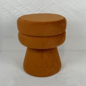 ΣΚΑΜΠΟ ΒΕΛΟΥΔΟ ΣΚΟΥΡΟ ΠΟΡΤΟΚΑΛΙ 35x35x40cm