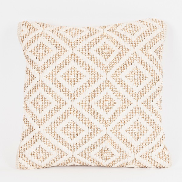 ΜΑΞΙΛΑΡΙ ΒΑΜΒΑΚΕΡΟ ΛΕΥΚΟ - ΜΠΕΖ 45x45cm