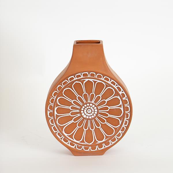 ΒΑΖΟ ΚΕΡΑΜΙΚΟ ΤΕΡΑΚΟΤΑ - ΛΕΥΚΟ 16.1x7x23.8cm