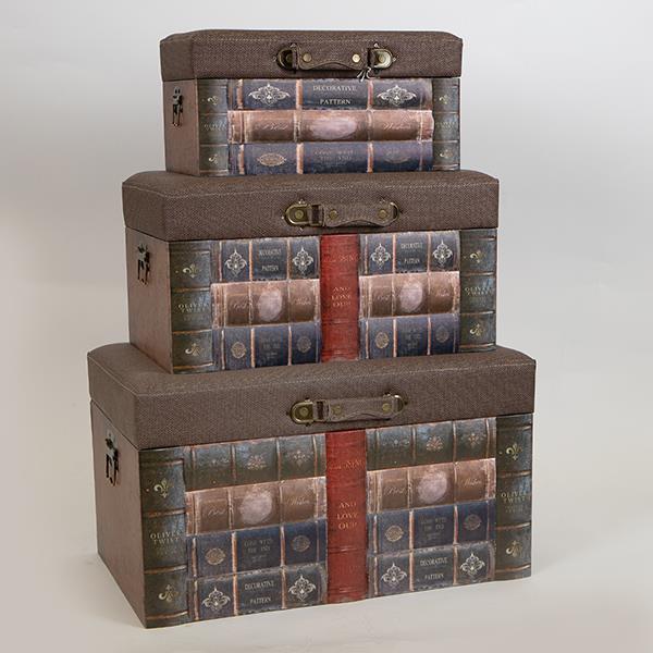 S/3 ΜΠΑΟΥΛΑ ΚΑΦΕ-ΡΟΖ 58x35x32cm/ 48x28x25cm/ 38x21x19cm