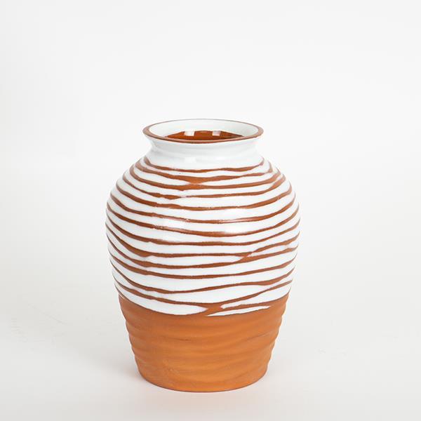 ΒΑΖΟ ΚΕΡΑΜΙΚΟ ΤΕΡΑΚΟΤΑ - ΛΕΥΚΟ 15.6x15.6x19.8cm