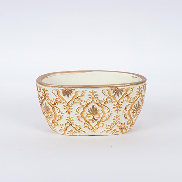 ΚΑΣΠΩ ΤΣΙΜΕΝΤΕΝΙΟ ΚΡΕΜ - ΧΡΥΣΟ 22x13x11cm