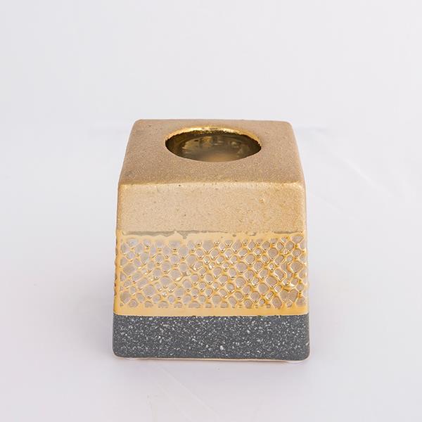 ΚΗΡΟΠΗΓΙΟ ΚΕΡΑΜΙΚΟ ΧΡΥΣΟ -ΓΚΡΙ 1 ΘΕΣΗ 10x10x10cm