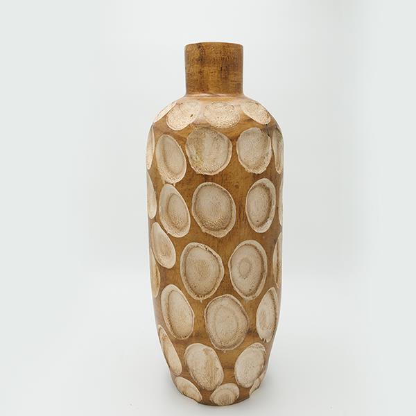 ΒΑΖΟ ΞΥΛΙΝΟ ΚΑΦΕ-ΜΠΕΖ 17x48cm