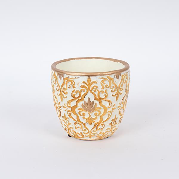 ΚΑΣΠΩ ΤΣΙΜΕΝΤΕΝΙΟ ΚΡΕΜ - ΧΡΥΣΟ 14x14x13cm