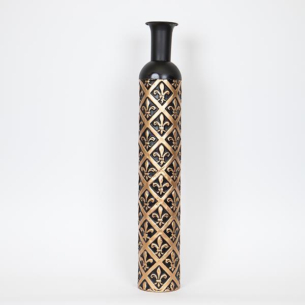 ΒΑΖΟ ΜΕΤΑΛΛΙΚΟ ΜΑΥΡΟ - ΧΡΥΣΟ 13x13x81.3cm
